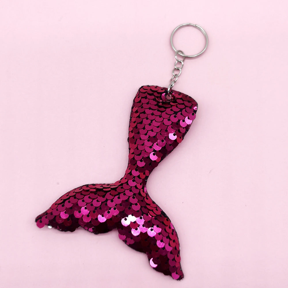 Wholesale Reflective Mermaid European and American Fashion Glitter Keychains